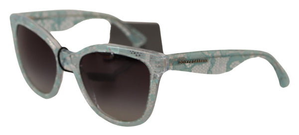 Dolce &amp; Gabbana Blue Lace Crystal Acetate Butterfly DG4190 aurinkolasit