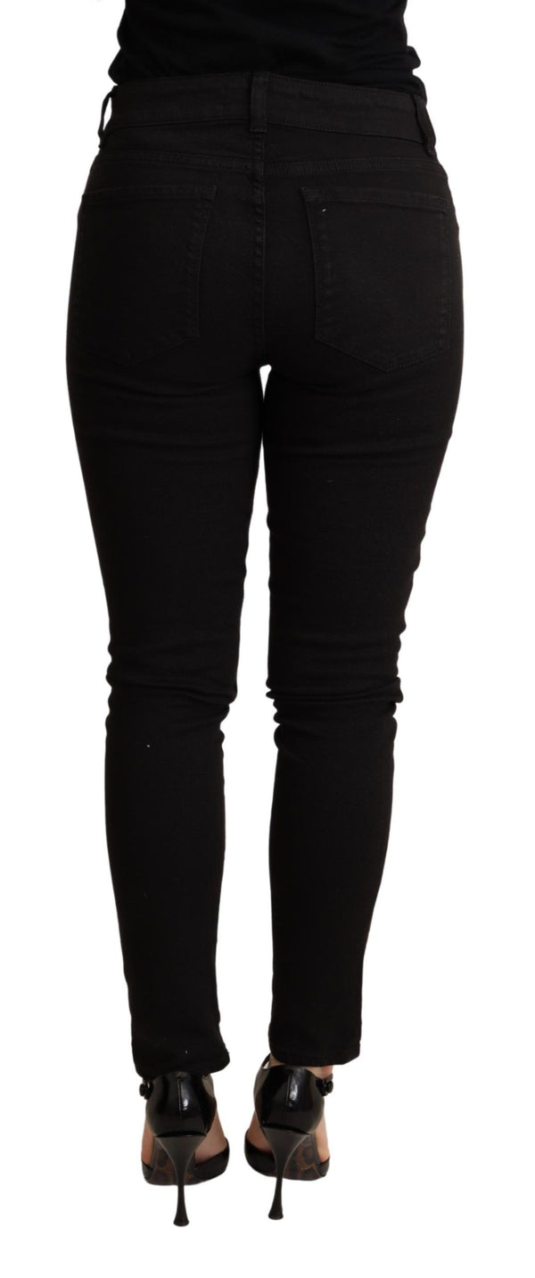 Dolce &amp; Gabbana Black Skinny Denim Cotton Stretch -housut