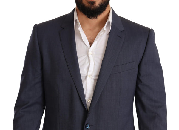 Dolce & Gabbana Elegant Blue Wool Martini Blazer Jacket