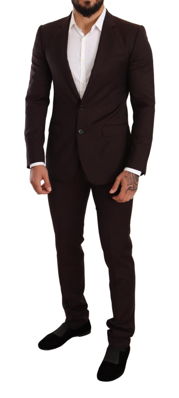 Dolce &amp; Gabbana Bordeaux Wool MARTINI Slim Fit -puku