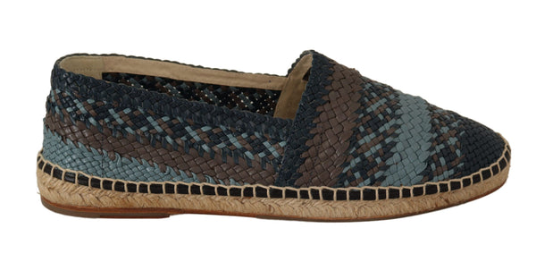 Dolce &amp; Gabbana Blue Grey Slip on Buffalo Espadrille -kengät