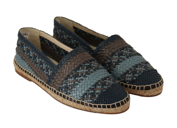 Dolce &amp; Gabbana Blue Grey Slip on Buffalo Espadrille -kengät