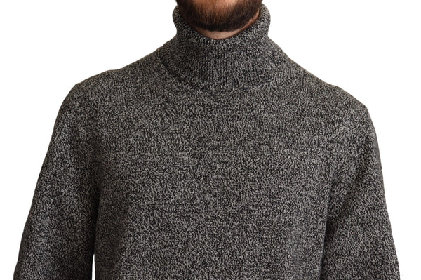 Dolce & Gabbana Elegant Gray Cashmere Turtleneck Sweater