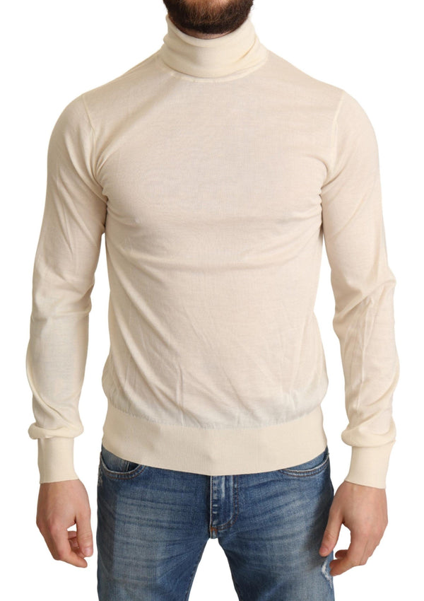 Dolce &amp; Gabbana Cream Cashmere Turtleneck villapaita