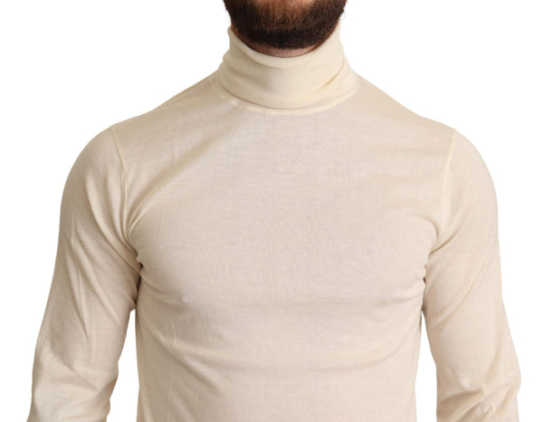 Dolce &amp; Gabbana Cream Cashmere Turtleneck villapaita