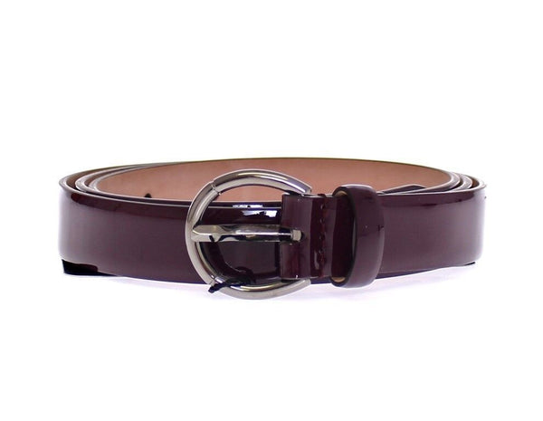 Dolce &amp; Gabbana Purple Leather Logo Cintura Belt