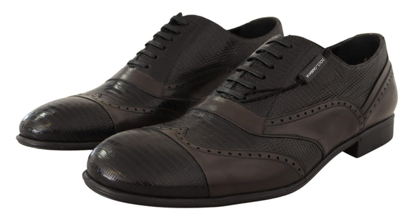 Dolce &amp; Gabbana Brown Lizard Skin -nahkaiset Oxford-mekkokengät