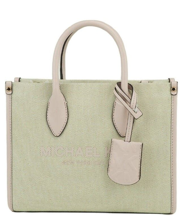 Michael Kors Mirella Small Powder Blush Canvas Shopper Crossbody käsilaukku