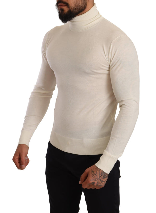 Dolce &amp; Gabbana Cream Cashmere Turtleneck villapaita