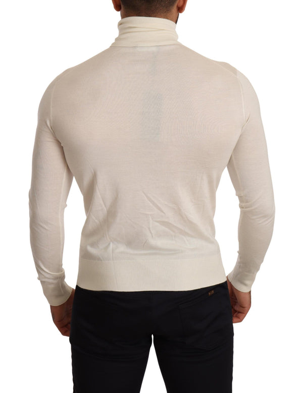 Dolce &amp; Gabbana Cream Cashmere Turtleneck villapaita