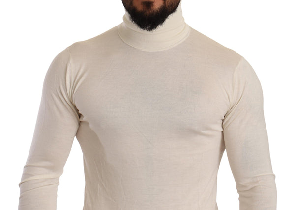 Dolce &amp; Gabbana Cream Cashmere Turtleneck villapaita