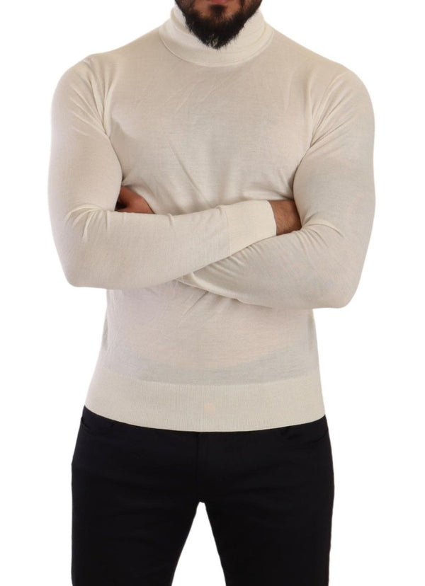 Dolce &amp; Gabbana Cream Cashmere Turtleneck villapaita