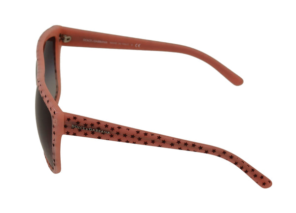 Dolce &amp; Gabbana Brown Stars Acetate Frame Women Shades -aurinkolasit