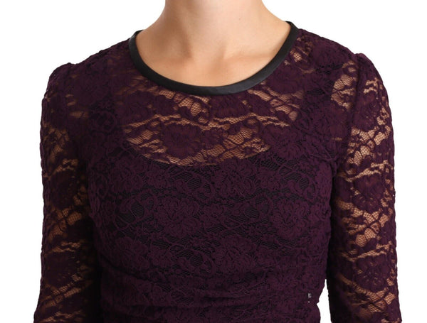 Dolce &amp; Gabbana Purple Lace pitkähihainen pusero