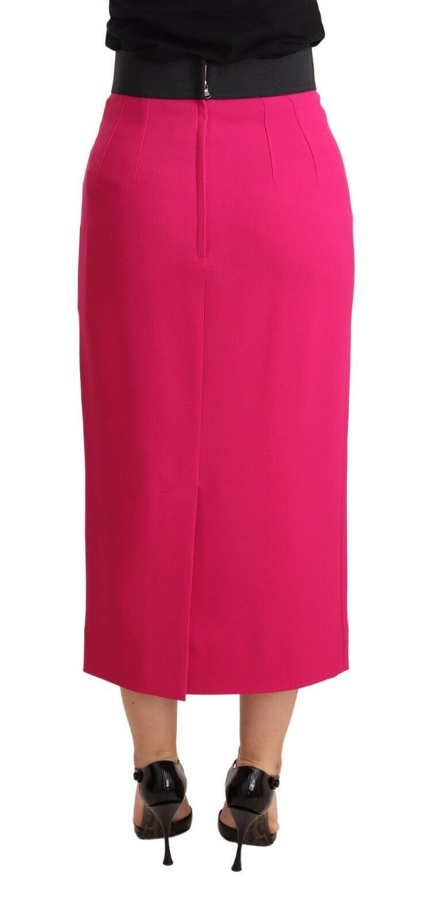 Dolce &amp; Gabbana Pink High Waist Stretch Pencil Straight -hame