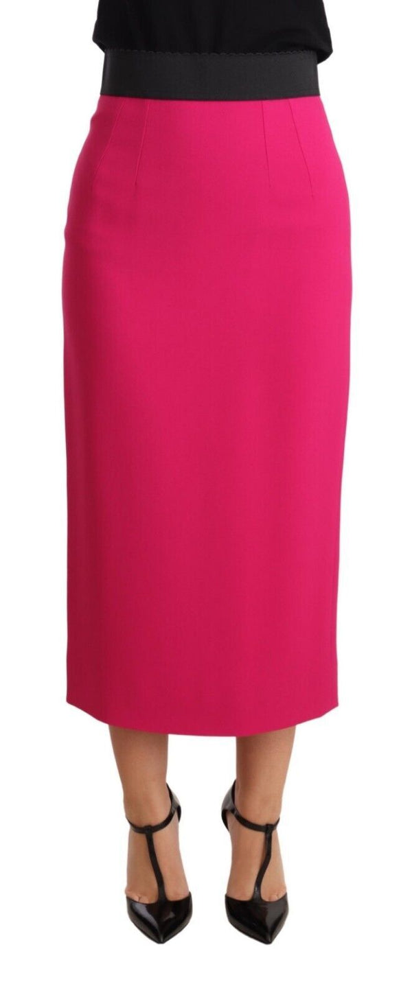 Dolce &amp; Gabbana Pink High Waist Stretch Pencil Straight -hame