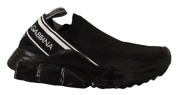 Dolce &amp; Gabbana Black Slip On Naisten Low Top Sorrento Sneakers Shoes