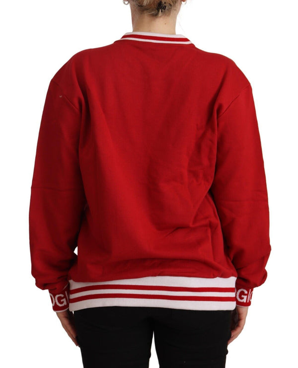 Dolce &amp; Gabbana Red Cotton Crewneck #DGlove villapaita