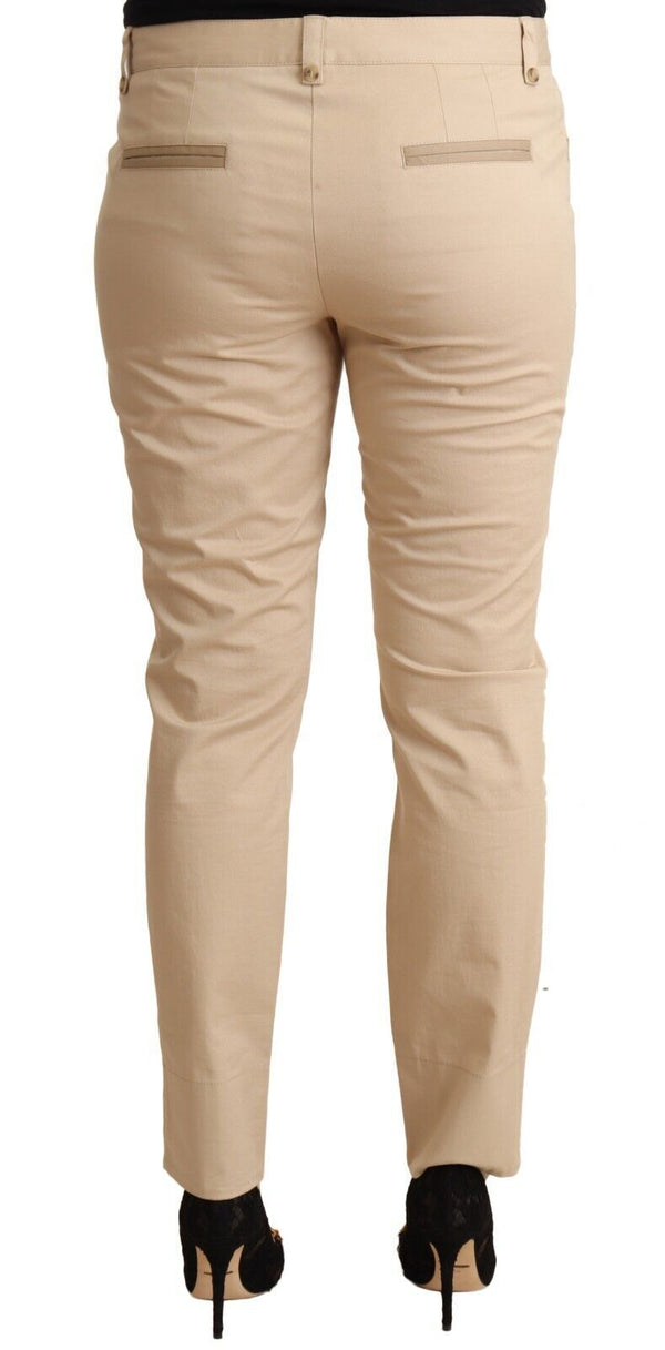 Dolce &amp; Gabbana Beige Cotton Stretch Skinny Housuhousut