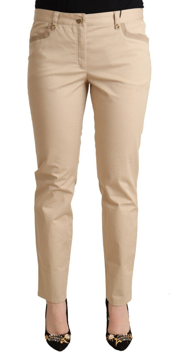 Dolce &amp; Gabbana Beige Cotton Stretch Skinny Housuhousut