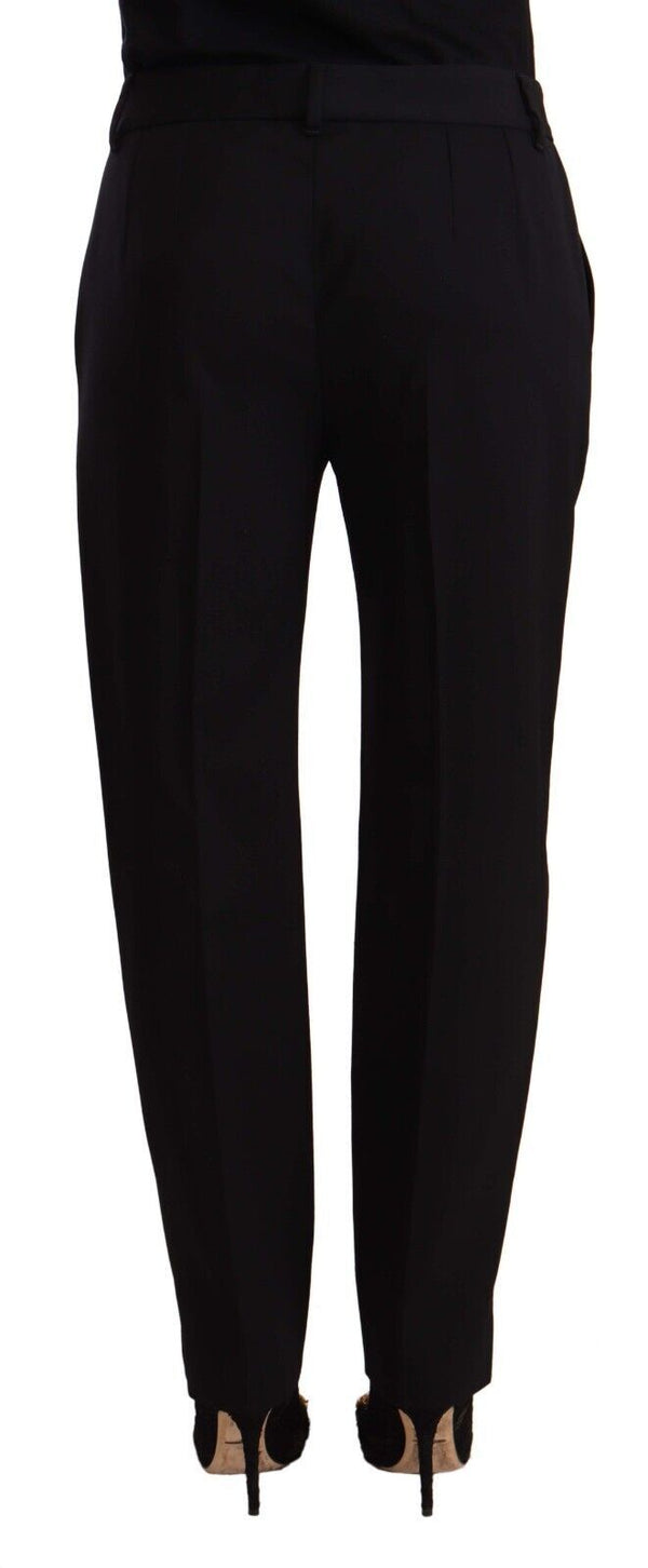 Dolce &amp; Gabbana Black Mid Waist Skinny Housuvillahousut