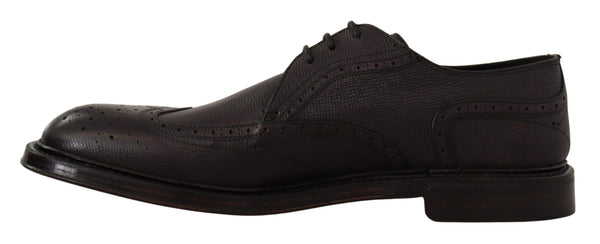 Dolce &amp; Gabbana Purple Wingtip Leather Derby -kengät