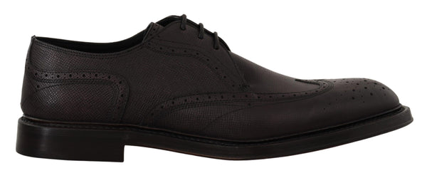 Dolce &amp; Gabbana Purple Wingtip Leather Derby -kengät