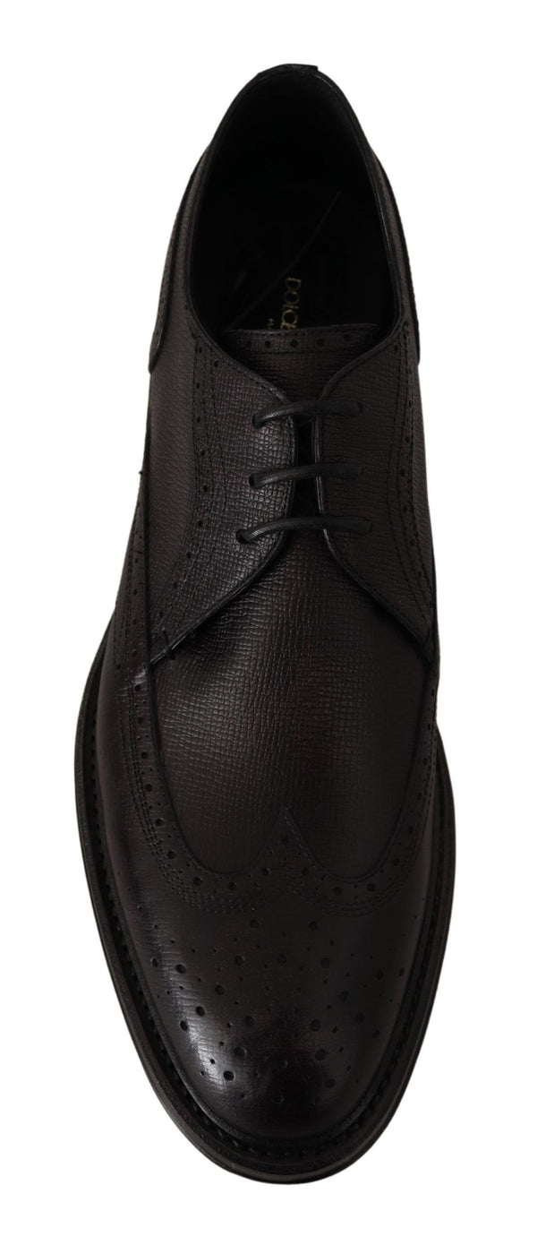 Dolce &amp; Gabbana Purple Wingtip Leather Derby -kengät