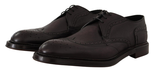 Dolce &amp; Gabbana Purple Wingtip Leather Derby -kengät