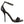 Dolce & Gabbana Black Strutsi Nilkkahihna Heels Sandaalit Kengät