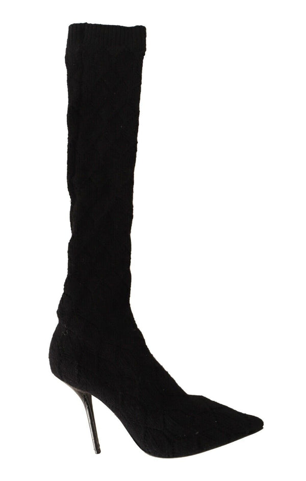 Dolce &amp; Gabbana Black Stretch Socks -kengät