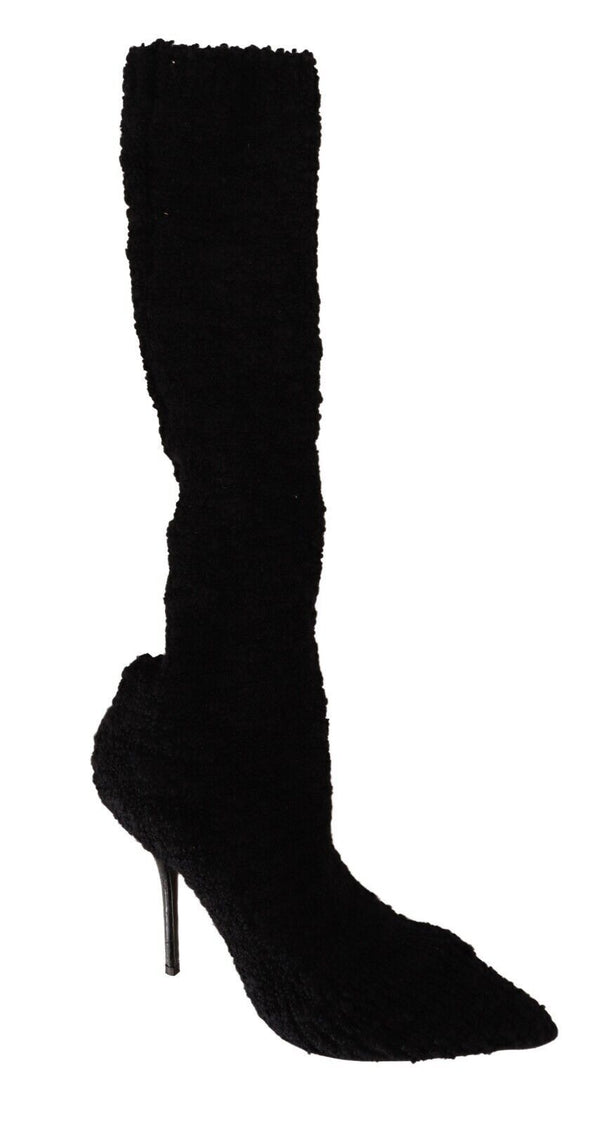 Dolce &amp; Gabbana Black Stretch Socks -kengät