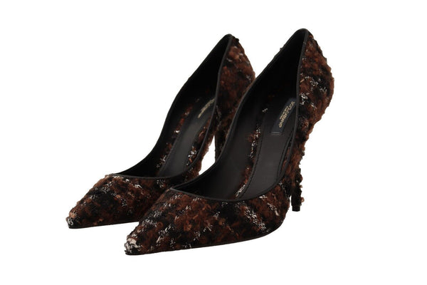 Dolce &amp; Gabbana moniväriset Tweed-särkäiset Stiletto Pumps -kengät