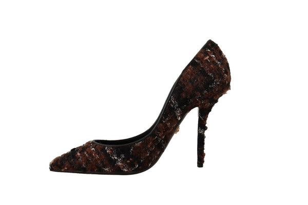 Dolce &amp; Gabbana moniväriset Tweed-särkäiset Stiletto Pumps -kengät