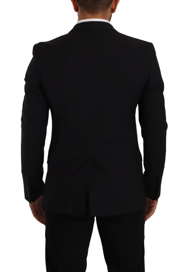 Dolce &amp; Gabbana musta Slim Fit -liivi 2 napin MARTINI Blazer