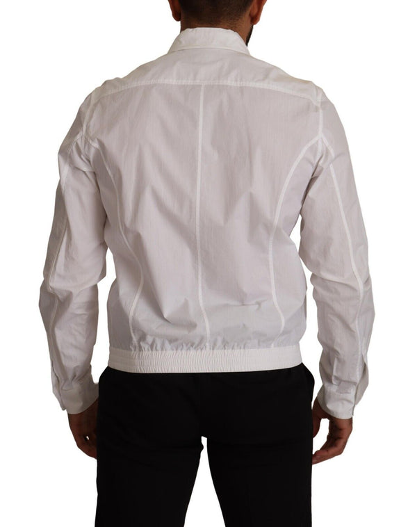 Dolce &amp; Gabbana White Cotton Button Down Miesten kauluspaita