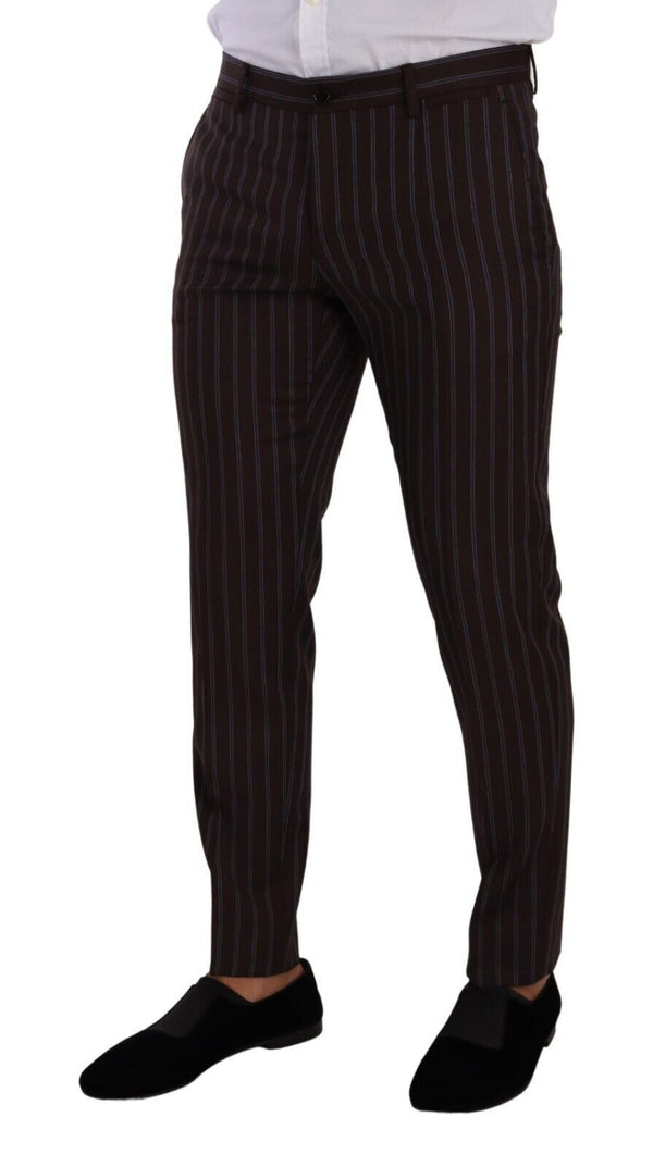 Dolce &amp; Gabbana Bordeaux MARTINI Striped Slim Fit 2-osainen puku