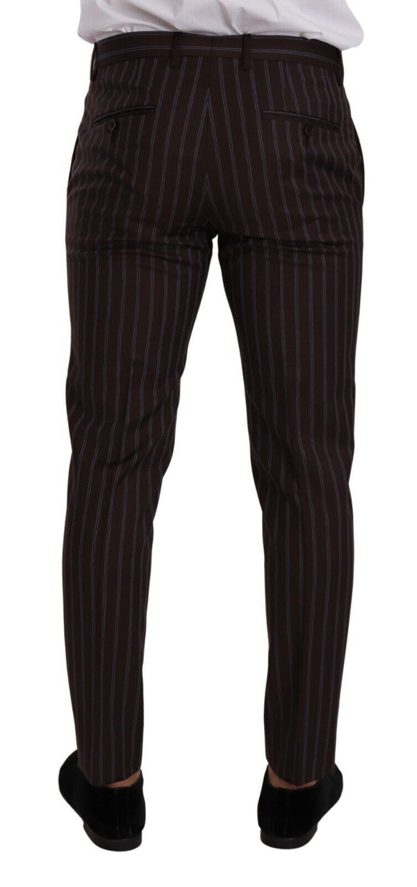 Dolce &amp; Gabbana Bordeaux MARTINI Striped Slim Fit 2-osainen puku