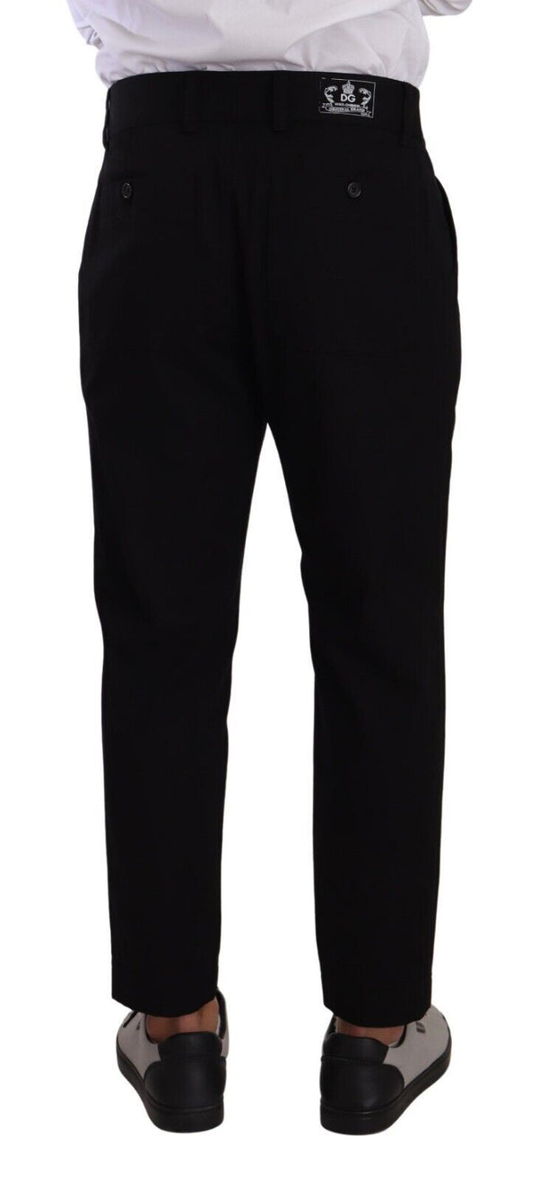 Dolce &amp; Gabbana Black Cotton Stretch Chinos -housufarkut