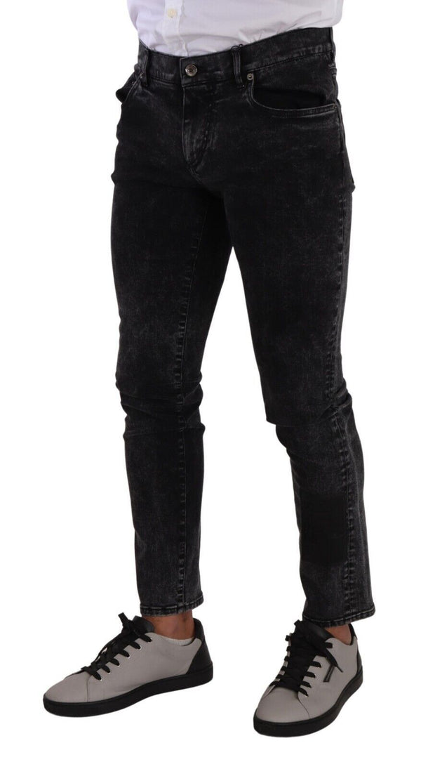 Dolce &amp; Gabbana Black Cotton Stretch Skinny Denim -housufarkut