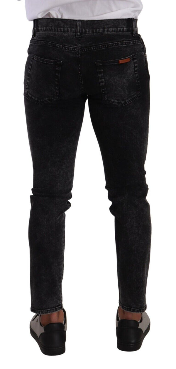 Dolce &amp; Gabbana Black Cotton Stretch Skinny Denim -housufarkut