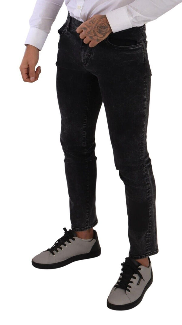 Dolce &amp; Gabbana Black Cotton Stretch Skinny Denim -housufarkut