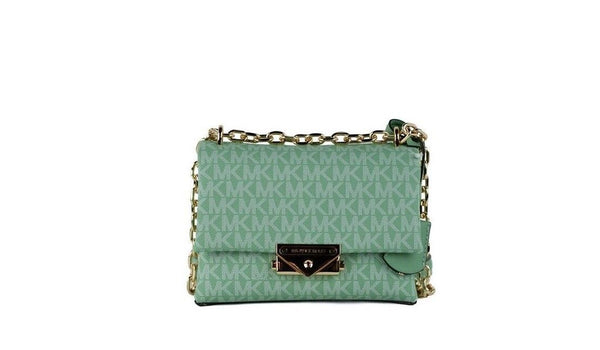 Michael Kors Cece Small Sea Green Signature PVC Cabriolet Crossbody laukku