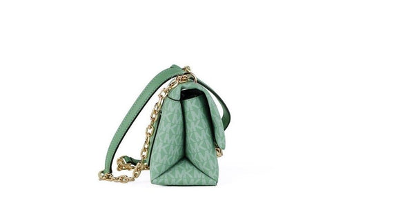 Michael Kors Cece Small Sea Green Signature PVC Cabriolet Crossbody laukku