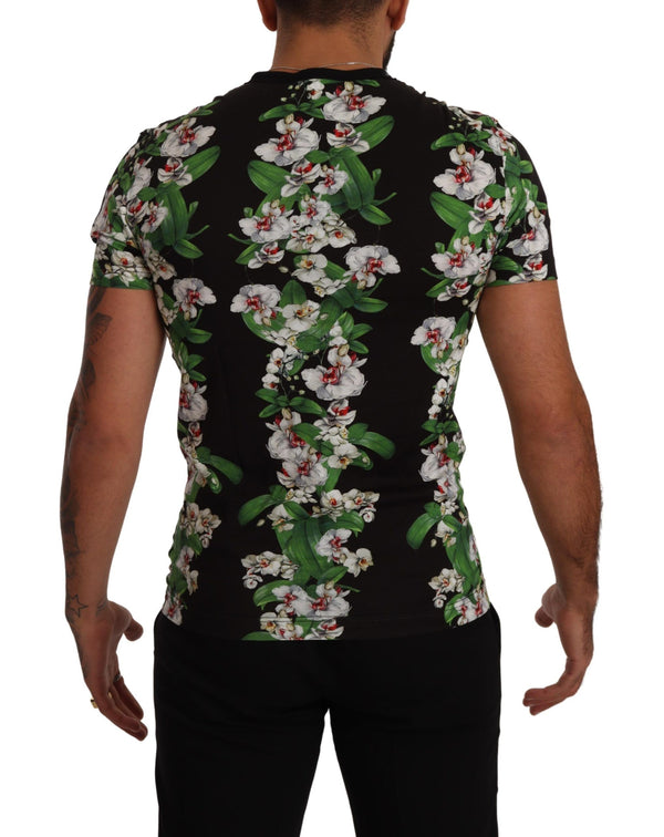 Dolce & Gabbana Elegant Floral Crewneck Tee for Men