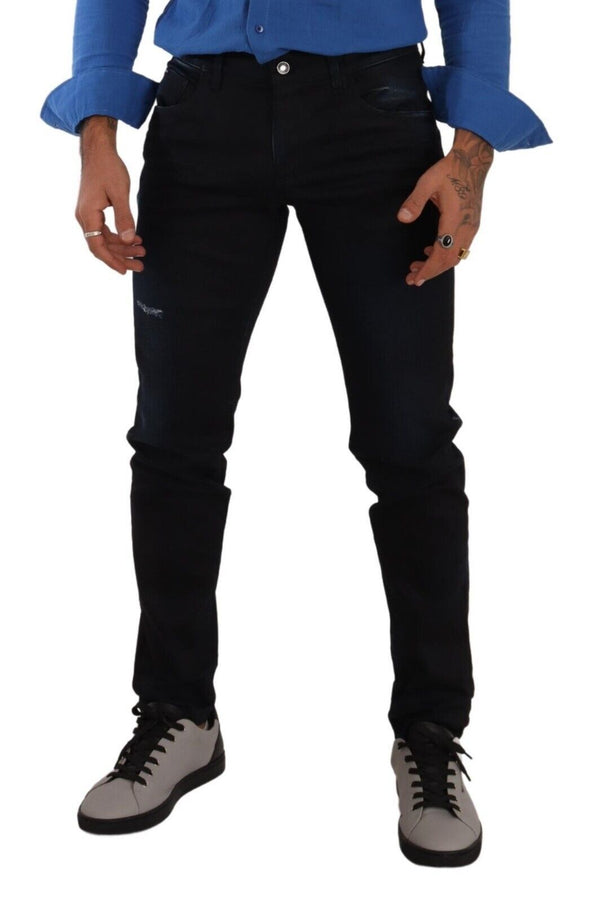 Dolce &amp; Gabbana Blue Cotton Stretch Skinny Denim Farkut