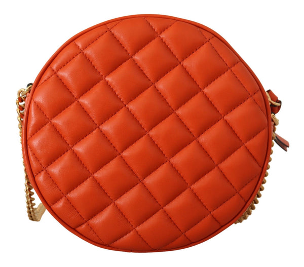 Versace Red Nappa -nahkainen Medusa Round Crossbody -laukku