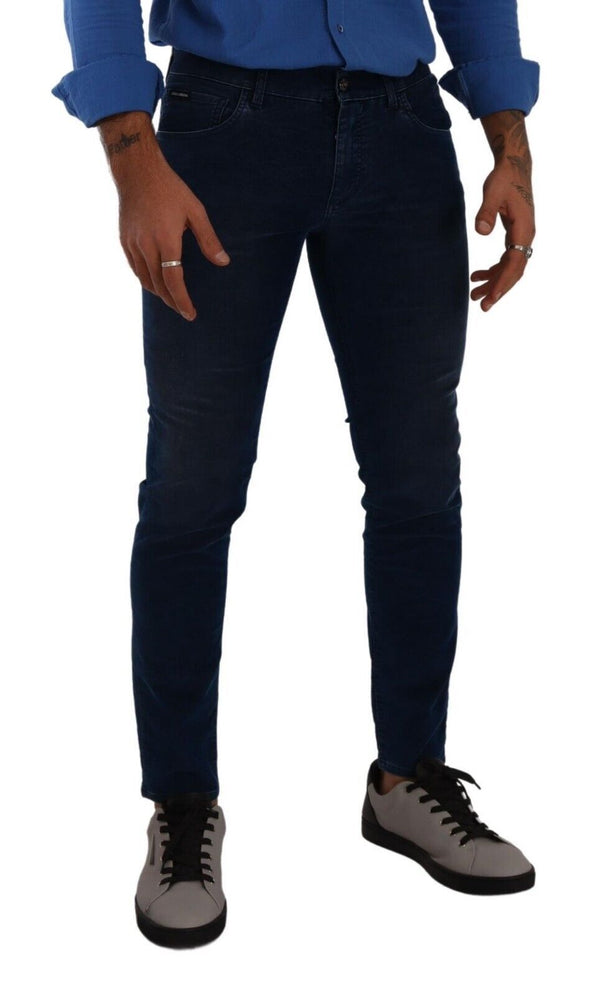 Dolce &amp; Gabbana Blue Slim Fit Cotton Skinny Denim housufarkut