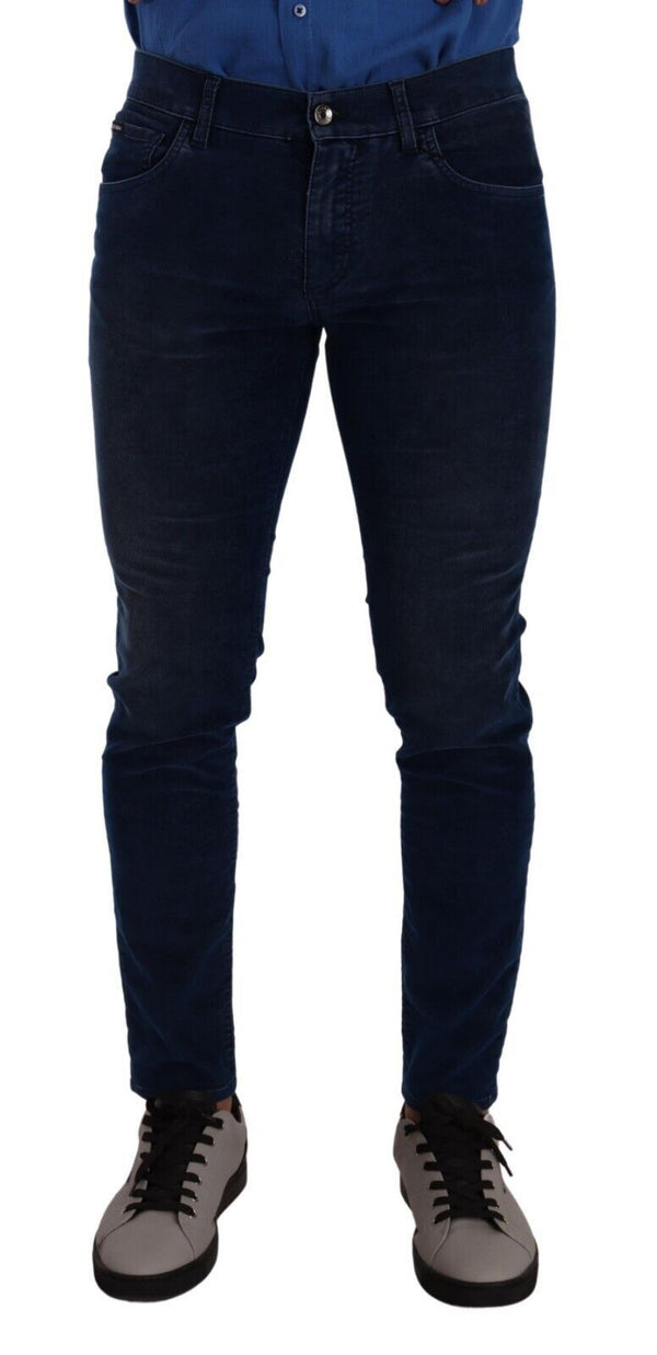 Dolce &amp; Gabbana Blue Slim Fit Cotton Skinny Denim housufarkut