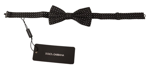 Dolce &amp; Gabbana musta 100 % silkki säädettävä papillonsolmio